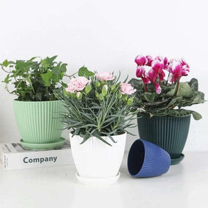 Plastic Planter Pot Round Flowerpot with Drainage Tray 14:175;200007763:201336106;583:200011020#9cm 43 € AVADA - Best Sellers PIUMA HOME