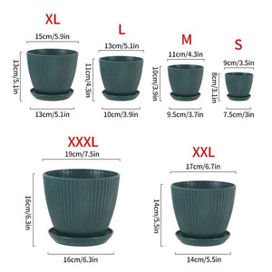 Plastic Planter Pot Round Flowerpot with Drainage Tray 14:175;200007763:201336106;583:200011020#9cm 43 € AVADA - Best Sellers PIUMA HOME