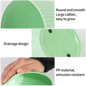 Plastic Planter Pot Round Flowerpot with Drainage Tray 14:175;200007763:201336106;583:200011020#9cm 43 € AVADA - Best Sellers PIUMA HOME