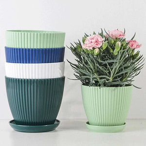 Plastic Planter Pot Round Flowerpot with Drainage Tray 14:175;200007763:201336106;583:200011020#9cm 43 € AVADA - Best Sellers PIUMA HOME