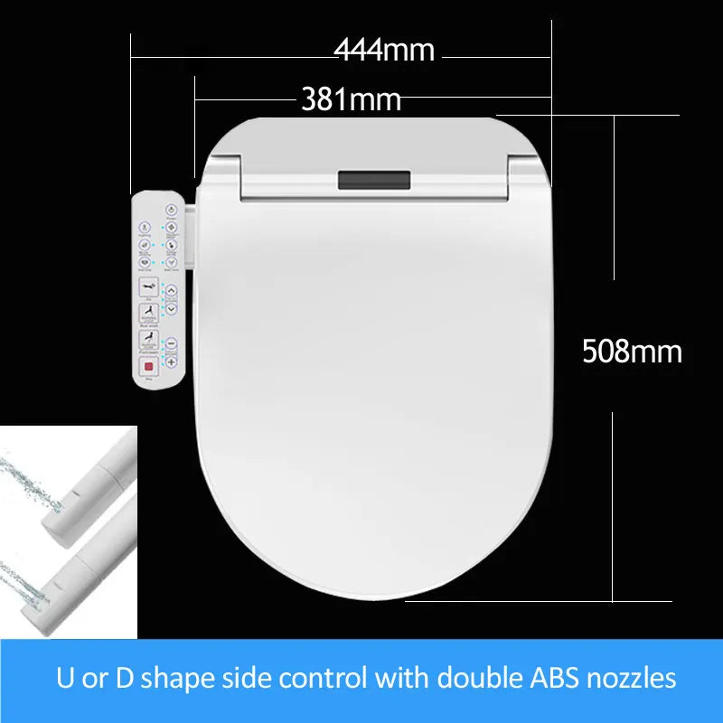 Ecofresh U O V shape Intelligent Toilet Seat Electric Bidet Cover Smart Bidet Heated Toilet seat Led Light Wc smart toilet seat