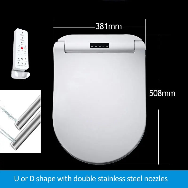 Ecofresh U O V shape Intelligent Toilet Seat Electric Bidet Cover Smart Bidet Heated Toilet seat Led Light Wc smart toilet seat