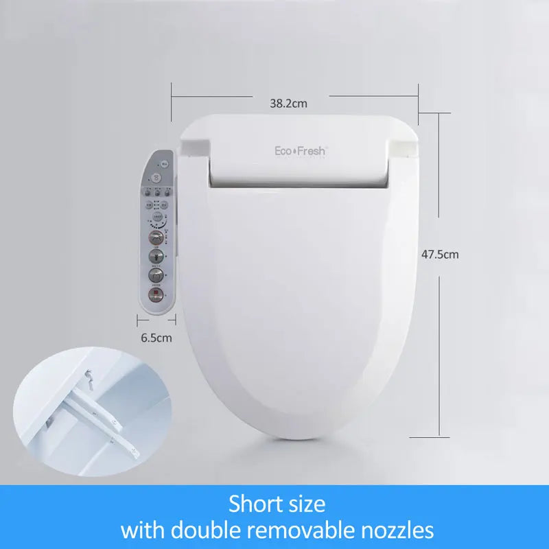 Ecofresh U O V shape Intelligent Toilet Seat Electric Bidet Cover Smart Bidet Heated Toilet seat Led Light Wc smart toilet seat