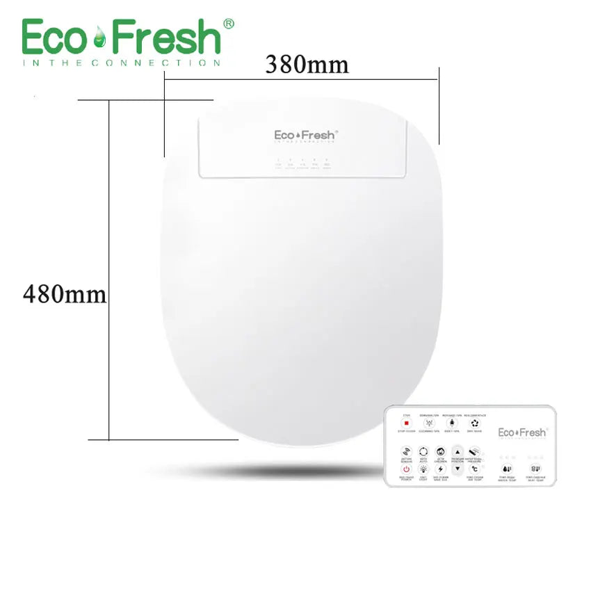 Ecofresh U O V shape Intelligent Toilet Seat Electric Bidet Cover Smart Bidet Heated Toilet seat Led Light Wc smart toilet seat