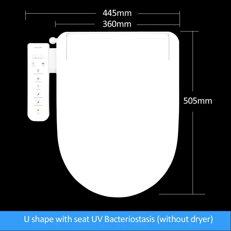 Ecofresh U O V shape Intelligent Toilet Seat Electric Bidet Cover Smart Bidet Heated Toilet seat Led Light Wc smart toilet seat