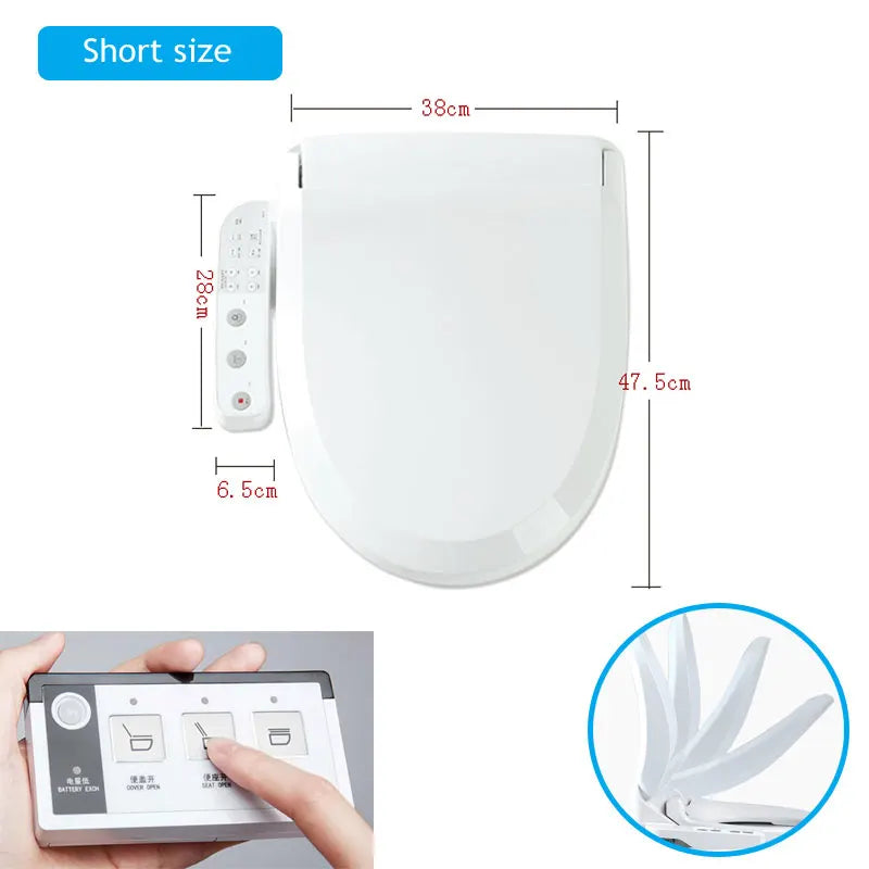 Ecofresh U O V shape Intelligent Toilet Seat Electric Bidet Cover Smart Bidet Heated Toilet seat Led Light Wc smart toilet seat