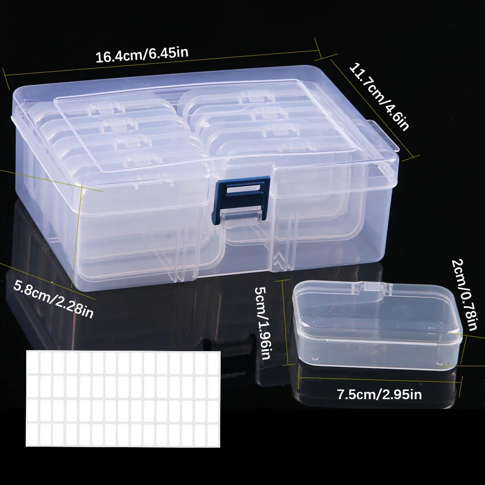 New Large 4/10/12/26 Slots Diamond Painting Storage Box Nail Art Jewelry Mosaic Storage Container, Multifunctional Storage Case