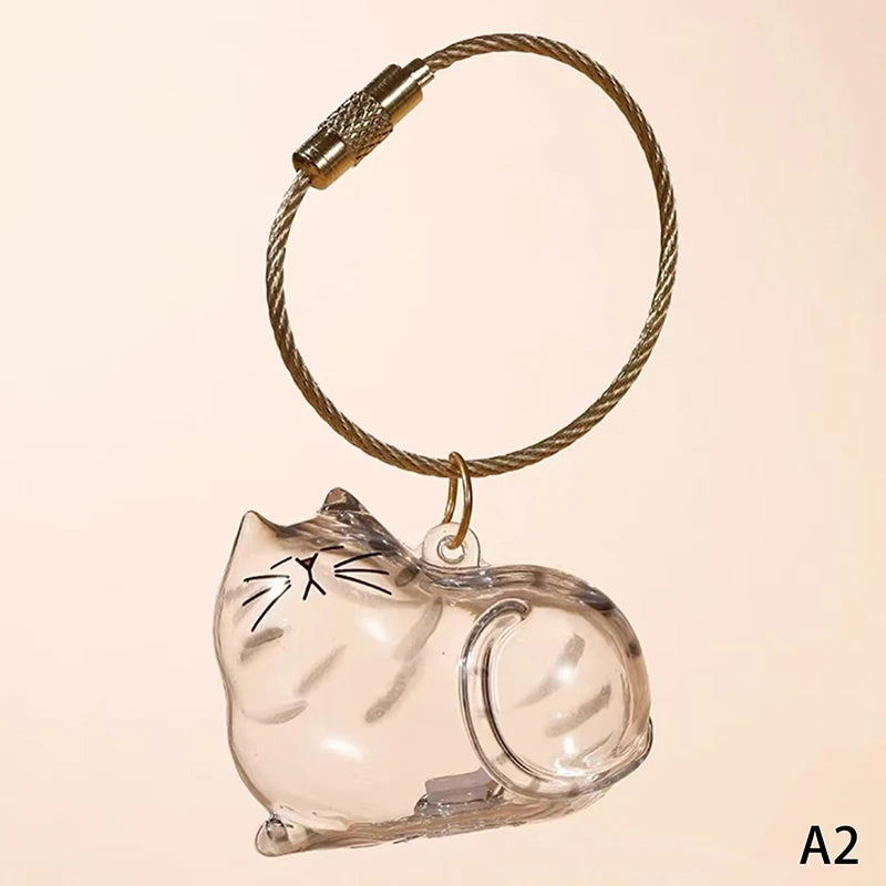 1/6pcs Contenant de Fourrure pour Mon Animal de Compagnie Boîte de Rangement de Poils de Chat Pendentif Porte-clés de Chat Accroché Souvenirs de Toilettage de Poils d'Animaux Décoration Suspendue de Sac
