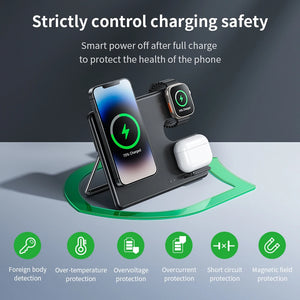 HOCO 3-in-1 Qi Wireless Charger Stand iPhone Watch AirPods