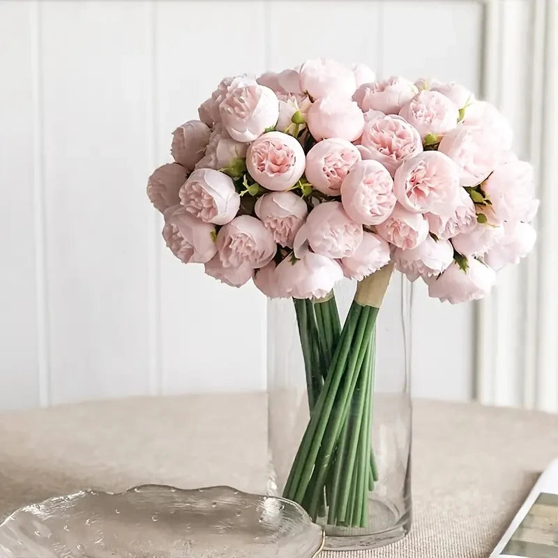 1 bouquet of 27 simulated camellia flowers DIY home decoration wedding restaurant plastic flowers
