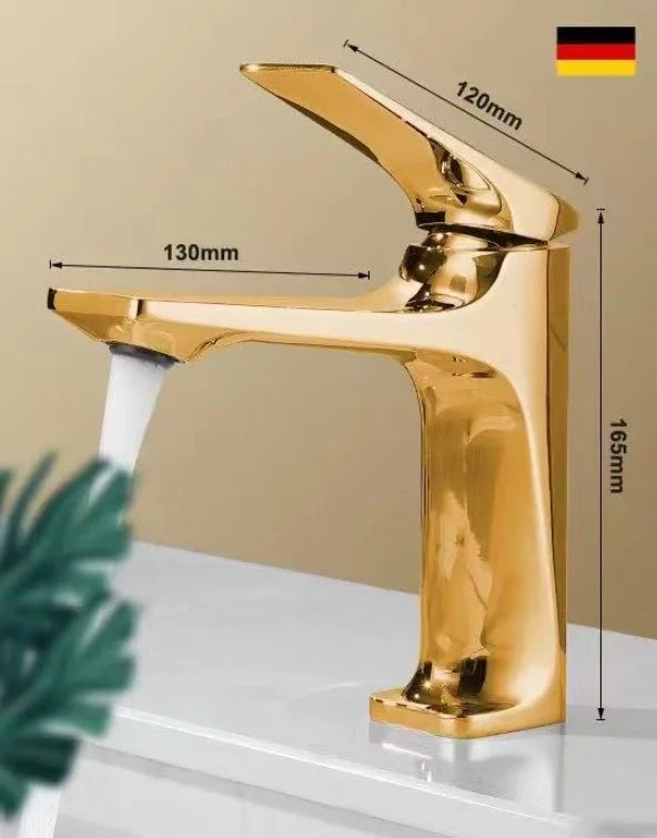 Chrome Modern Bathroom Sink Faucet Single Handle Deck Mounted Wash Basin Water Tap Hot And Cold Mixer