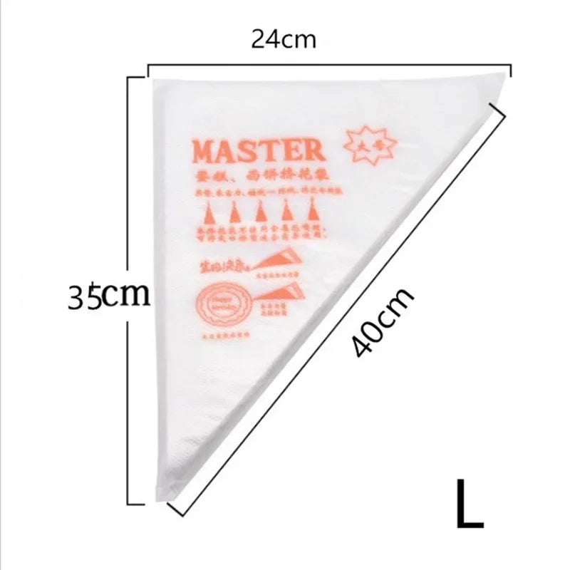 100/50/20 PCS Poches à Douille Jetables Glaçage Crème pour Gâteaux Outils de Pâtisserie Cuisine Préparation Alimentaire Poches à Douille pour Cupcakes