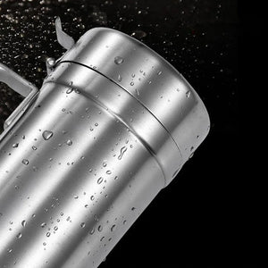 Stainless Steel Oil Bottle Kitchen Dispenser Gravy Boat 500ml