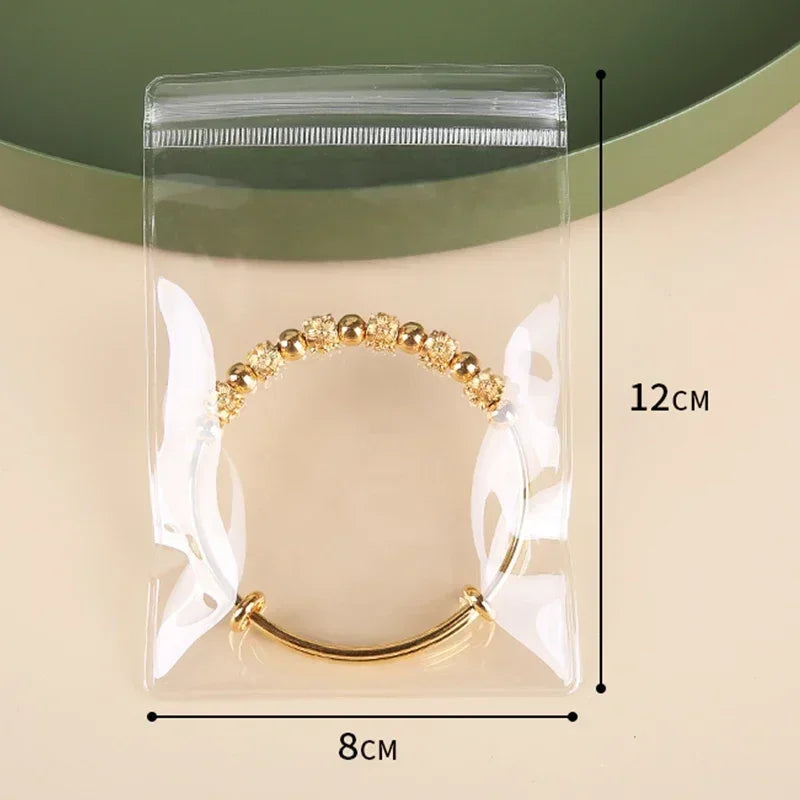 10/20/30/50pcs Jewelry Organizer Pouch Bags Transparent PVC Anti-Oxidation Earring Pendant Necklace Bracelet Storage Holder 2035
