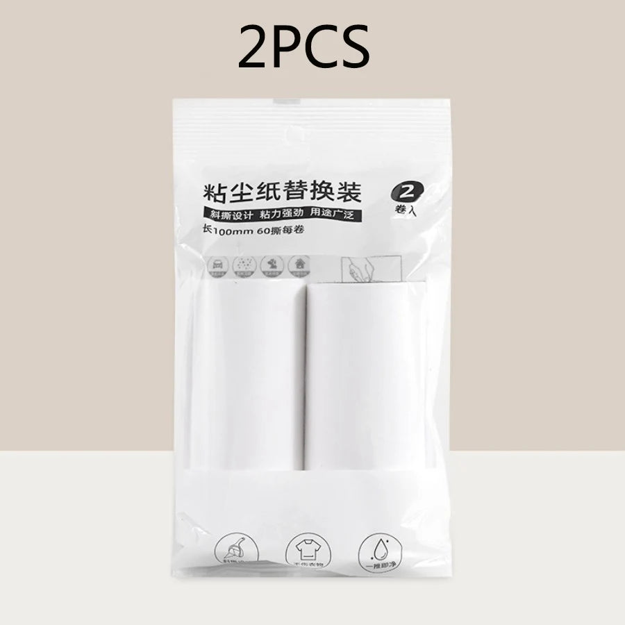 Tearable Roll Paper Sticky Roller Brush Plush Razor Replaceable Core Cleaning Tool Pet Hair removal roller Carpet Cleaning Brush