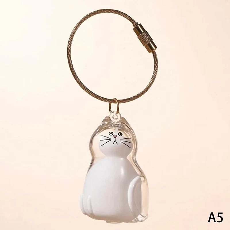 1/6pcs Contenant de Fourrure pour Mon Animal de Compagnie Boîte de Rangement de Poils de Chat Pendentif Porte-clés de Chat Accroché Souvenirs de Toilettage de Poils d'Animaux Décoration Suspendue de Sac