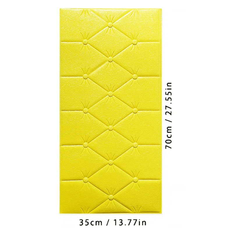 Thickened self-adhesive 3D wall sticker wallpaper tatami anti-collision wall pad children's bedroom living room soft foam pad