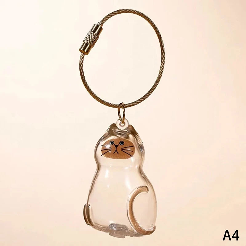 1/6pcs My Pet's Fur Container Cat Hair Storage Box Hanging Cat Keychain Pendant Pet Hair Grooming Souvenirs Bag Hanging Decor