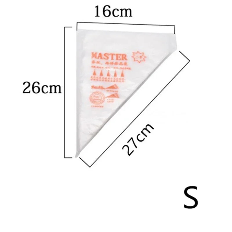 100/50/20 Pcs Poches à douille jetables pour décoration de gâteaux, crème, glaçage, ustensiles de cuisine, sacs de préparation alimentaire pour pâtisserie