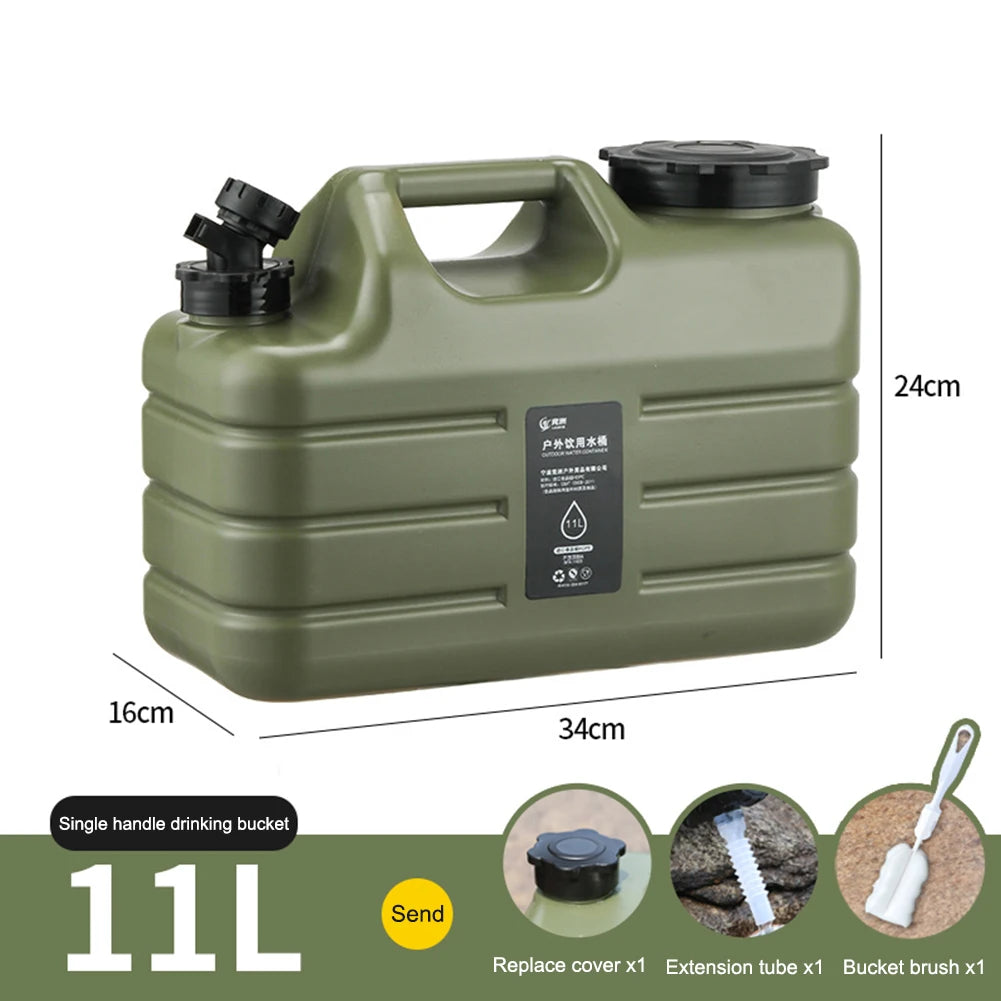 11L Outdoor Water Bin Large Capacity Camping Water Buckle with Faucet &USB Rechargeable Electric Water Pump Water Tank Dispenser