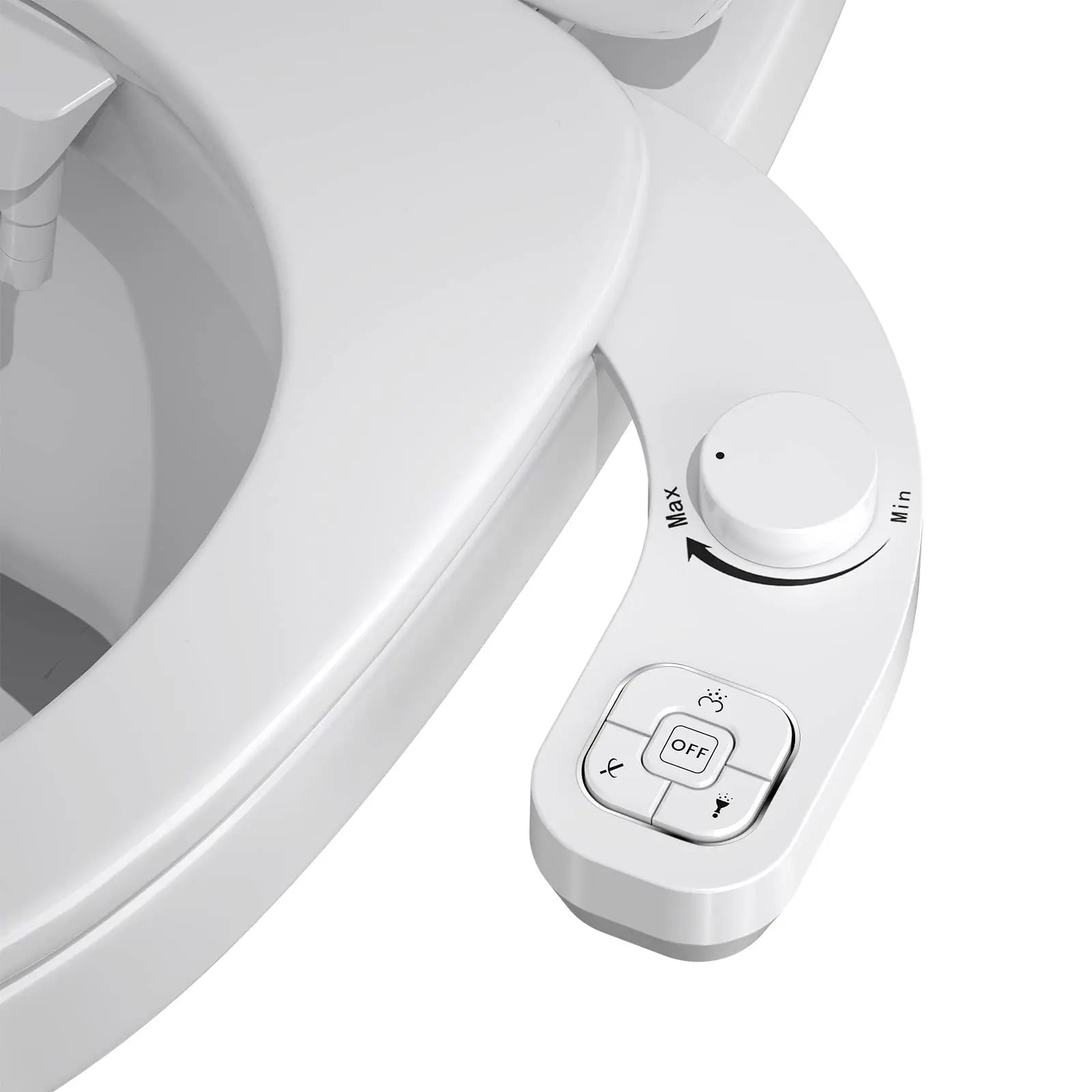 SAMODRA Bidet non électrique pour gaucher - Double buse autonettoyante (lavage avant et arrière) Bidet à eau douce