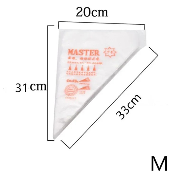 100/50/20 PCS Poches à Douille Jetables Glaçage Crème pour Gâteaux Outils de Pâtisserie Cuisine Préparation Alimentaire Poches à Douille pour Cupcakes