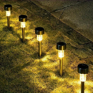 Solar Powered Ground Lights LED Garden Patio Lawn Decor Waterproof