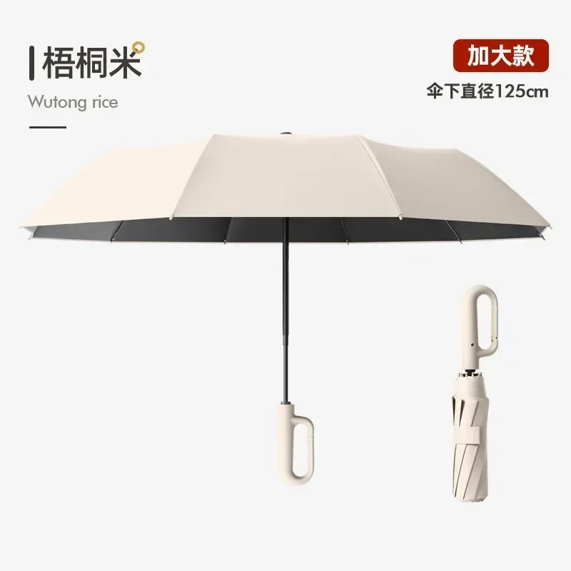 Parapluie Coupe-vent Renforcé Pliage Automatique Grande Taille Protection Solaire UV Anti-tempête Parapluie de Voyage