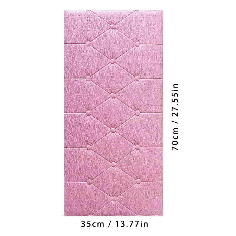 Thickened self-adhesive 3D wall sticker wallpaper tatami anti-collision wall pad children's bedroom living room soft foam pad
