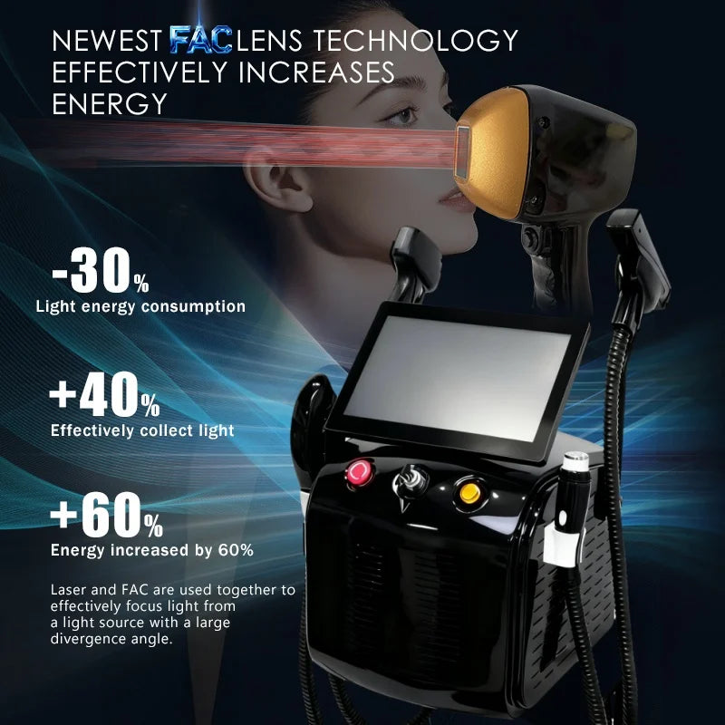 4 IN 1 Soprano Titanium Ice Platinum RF Diode 755NM 808NM 940NM 1064nm 4 Wave Laser ND:YAG Machine Painless Hair Removal Machine