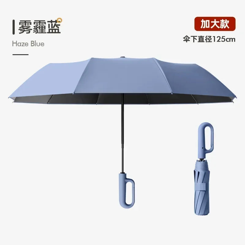 Parapluie Coupe-vent Renforcé Pliage Automatique Grande Taille Protection Solaire UV Anti-tempête Parapluie de Voyage