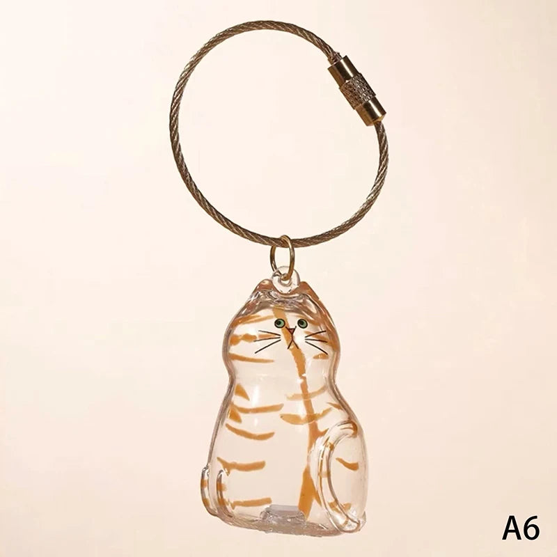 1/6pcs My Pet's Fur Container Cat Hair Storage Box Hanging Cat Keychain Pendant Pet Hair Grooming Souvenirs Bag Hanging Decor