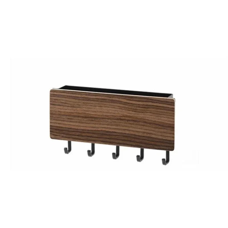Wall Hanging Bamboo Key Hanger Holder Wall Organizer Rectangle Key Rack Hooks Coat Hooks Home Decoration Coat Hanger 2030