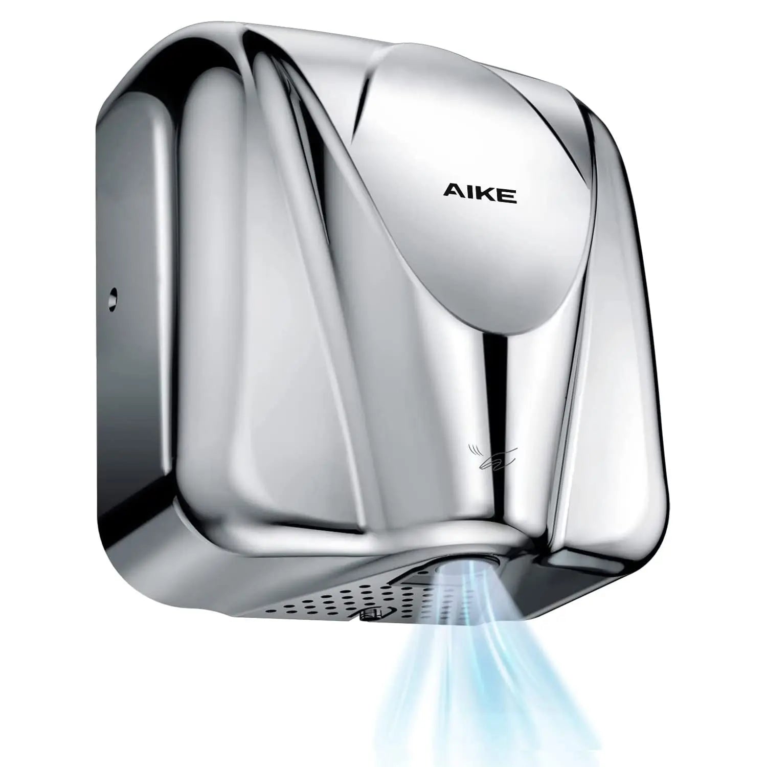 AIKE Automatic Hand Dryer Heavy Duty Commercial Hands Dryer High Speed Stainless Steel Design Warm Wind Hand Blower 1400-1650W