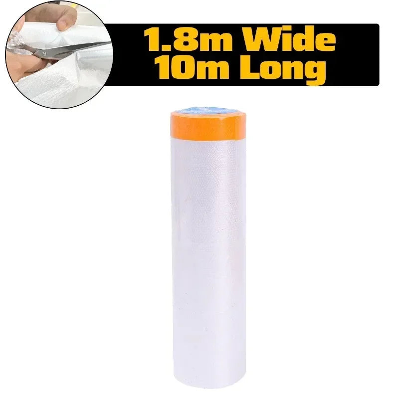 Disposable Cuttable Dust Film Self-adhesive Dustproof Film Automotive Paint Masking Tape for Furniture Dormitory Dust Protection