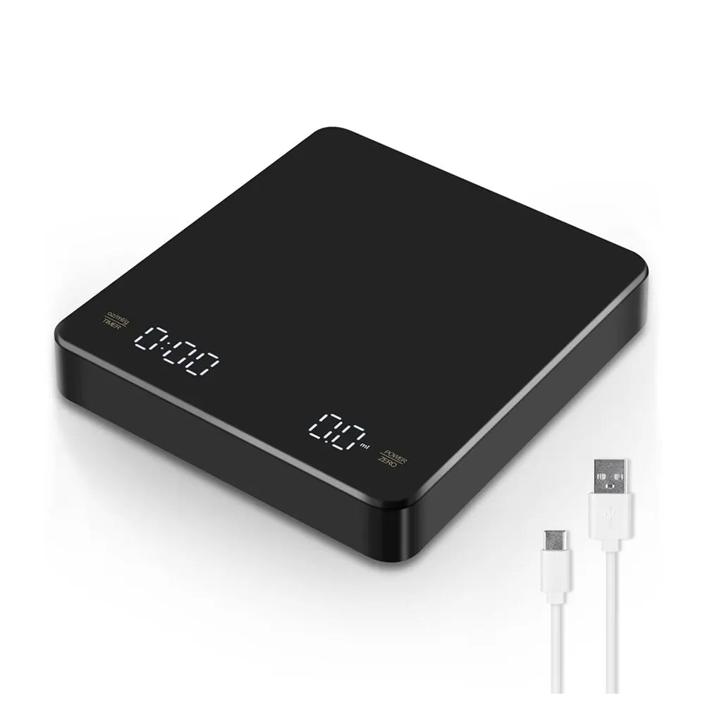 Coffee Scale 0.1g Timer Espresso USB Kitchen Weighing